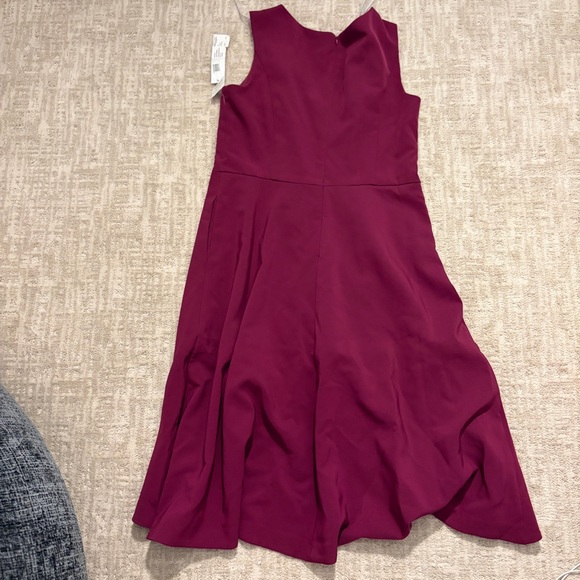 Kay Unger Begonia Crepe & Chiffon Midi A Line Formal Cocktail dress BNWT NEW - Picture 8 of 9